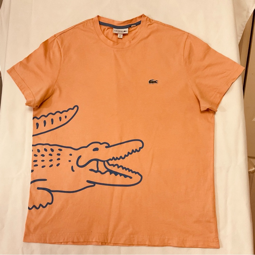 Lacoste Men's Tee in Orange Size XL
